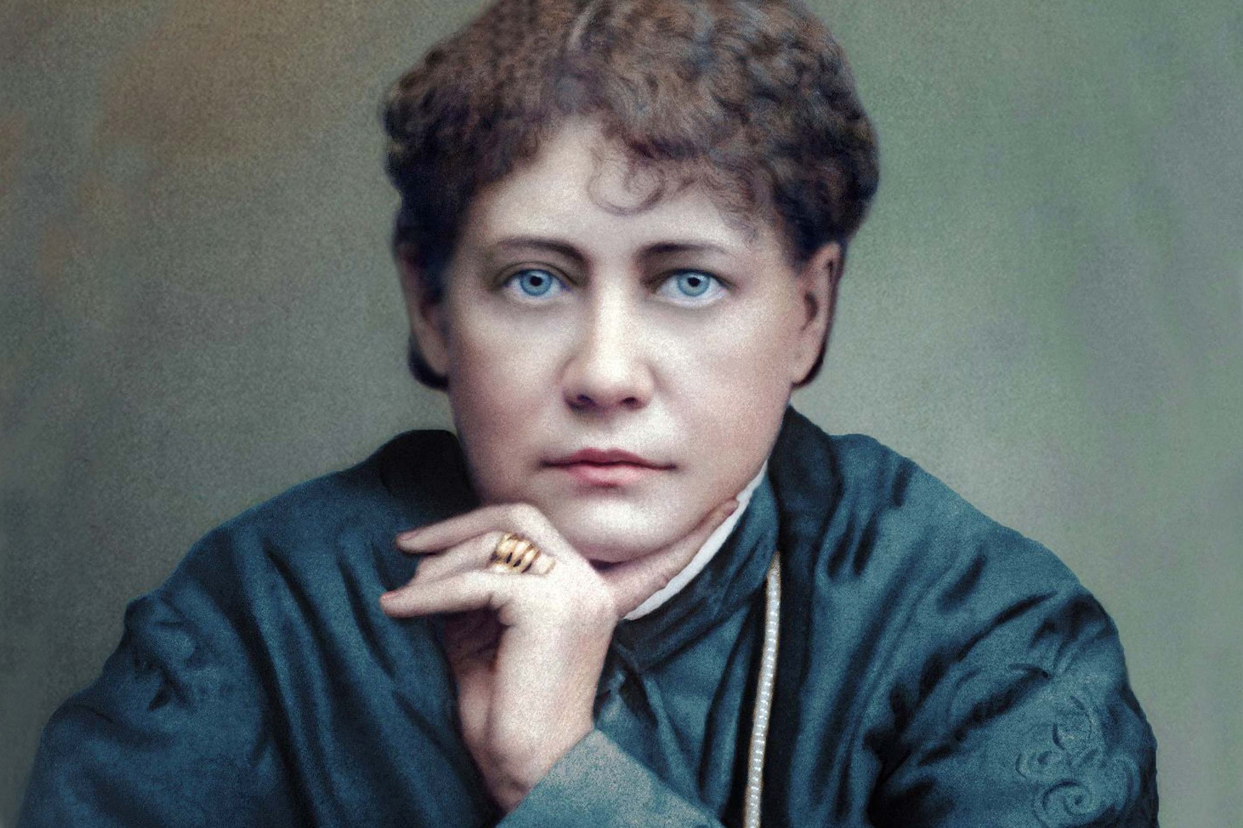 Helena Petrovna Blavatsky Portraitfoto coloriert